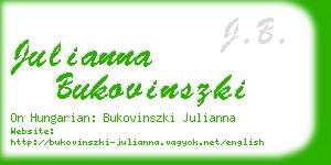 julianna bukovinszki business card